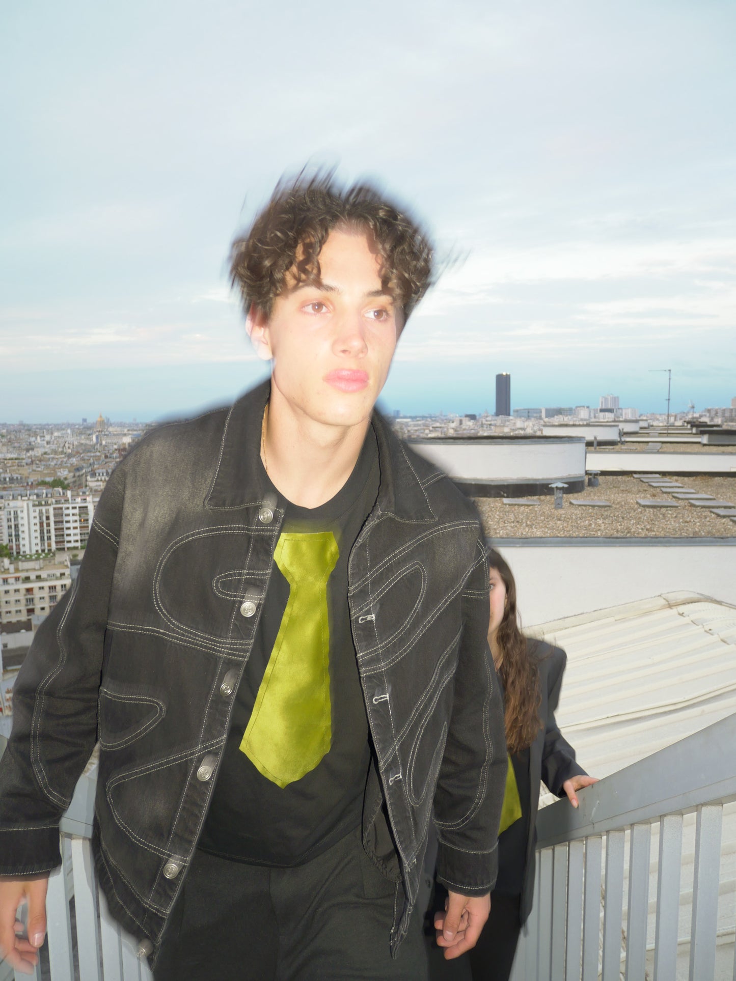 tie-shirt velour vert
