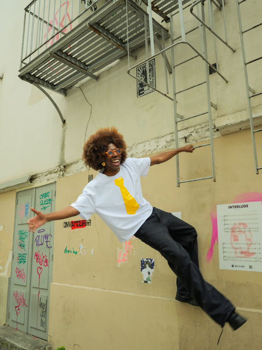 tie-shirt plasique jaune